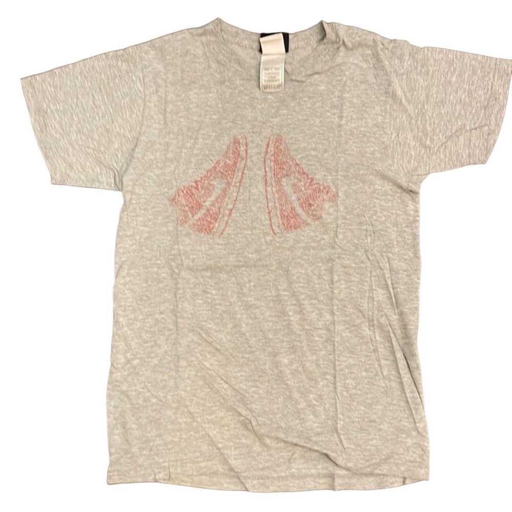 NIKE Vintage Red Jordans Grey Short Sleeve T Shirt Size SMALL